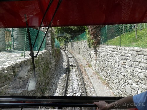 Бергамо - замок San Vigilio и холмы за городом