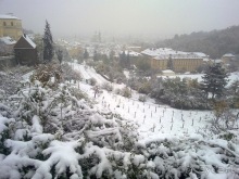 Прага под снегом