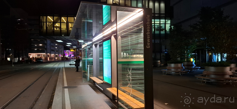 Альбом истории "Базель, Швейцария. Ночной город."