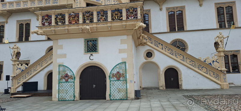 Альбом истории "Торгау, Германия. Небольшие городки около Лейпцига: замок Schloss Hartenfels."