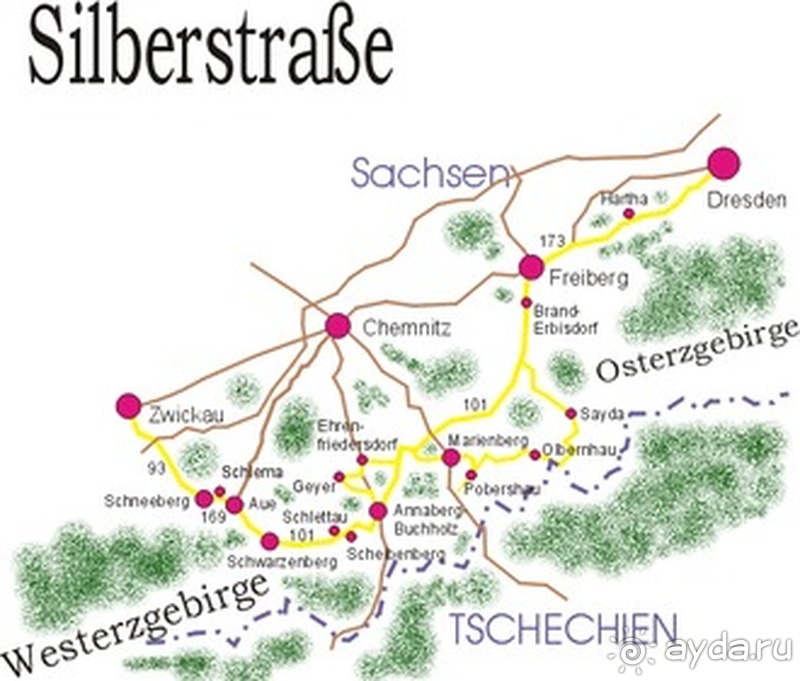 Саксония, Германия. Город Ауэ - между прошлым и будущим.