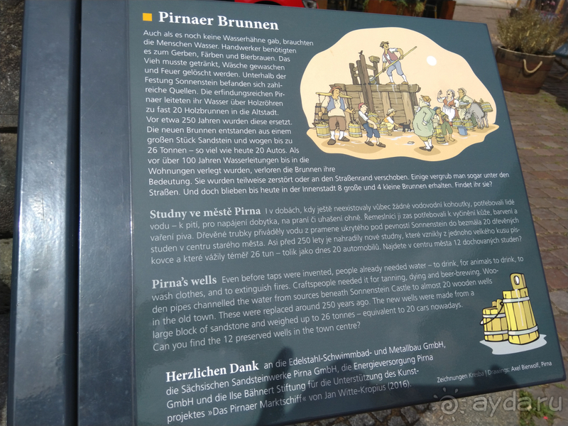 Дрезден, Германия. Саксонская Швейцария - город Пирна над Эльбой.