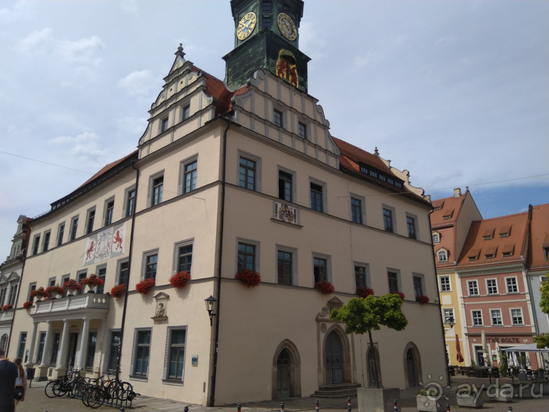 Дрезден, Германия. Саксонская Швейцария - город Пирна над Эльбой.