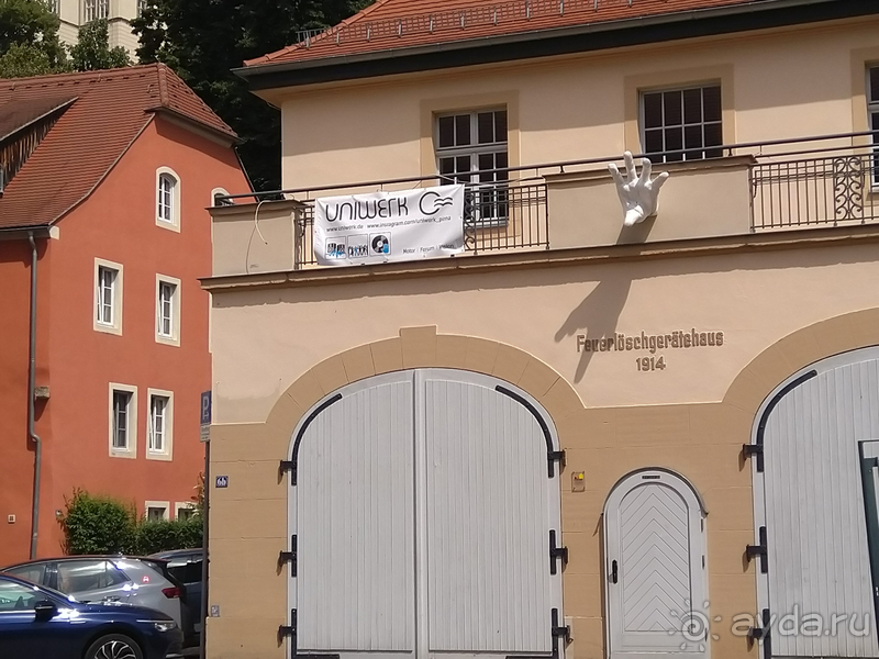 Дрезден, Германия. Саксонская Швейцария - город Пирна над Эльбой.