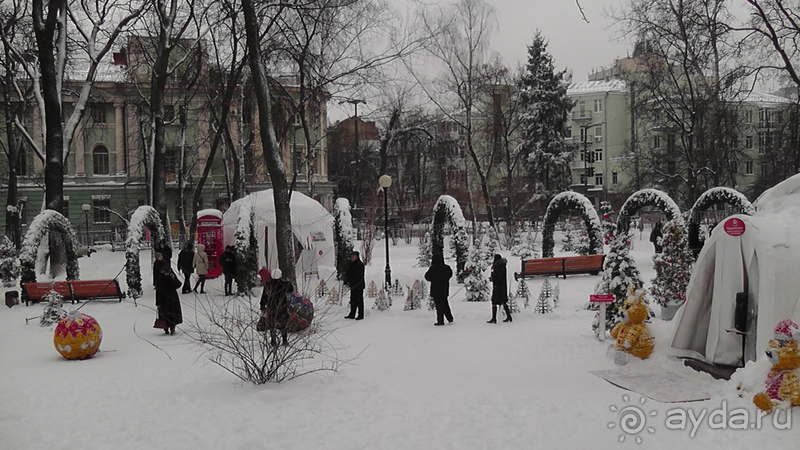 Киев - Мариинский парк, Михайловская и Софийская площади  - снежное царство 2017 года