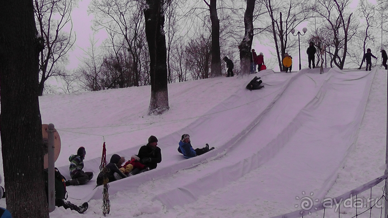 Киев - Мариинский парк, Михайловская и Софийская площади  - снежное царство 2017 года