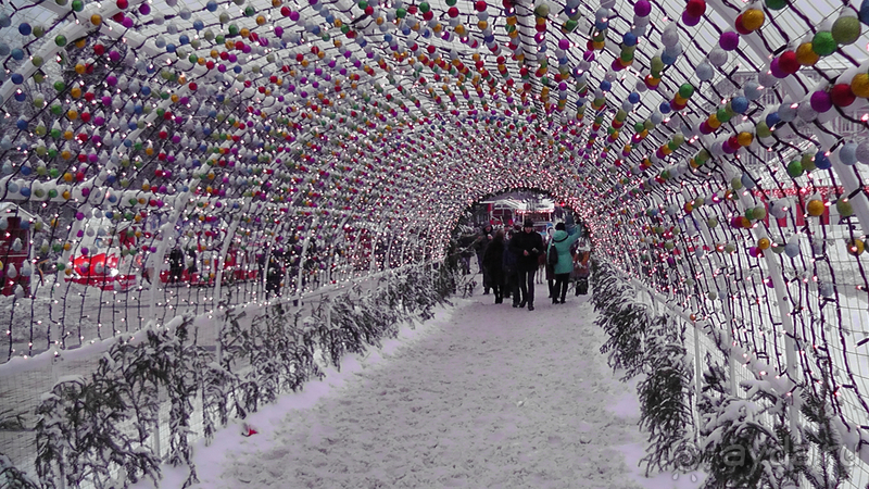 Киев - Мариинский парк, Михайловская и Софийская площади  - снежное царство 2017 года