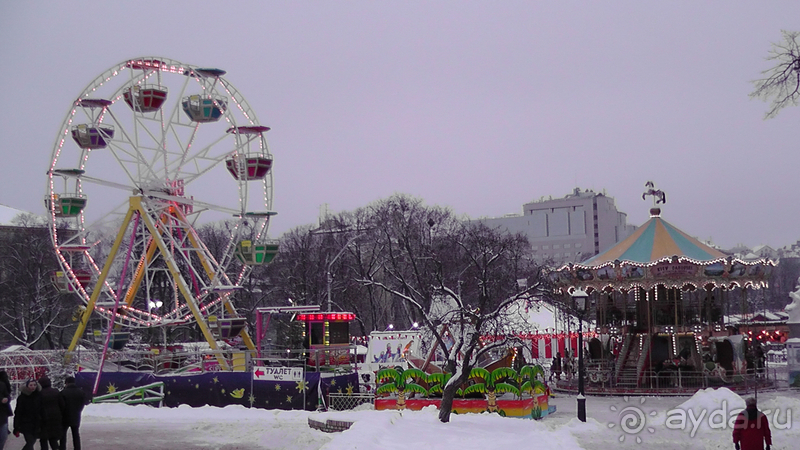 Киев - Мариинский парк, Михайловская и Софийская площади  - снежное царство 2017 года