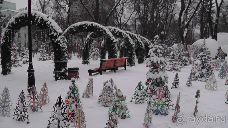 Киев - Мариинский парк, Михайловская и Софийская площади  - снежное царство 2017 года