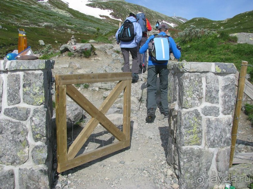 Начало подъема на Гаустатоппен