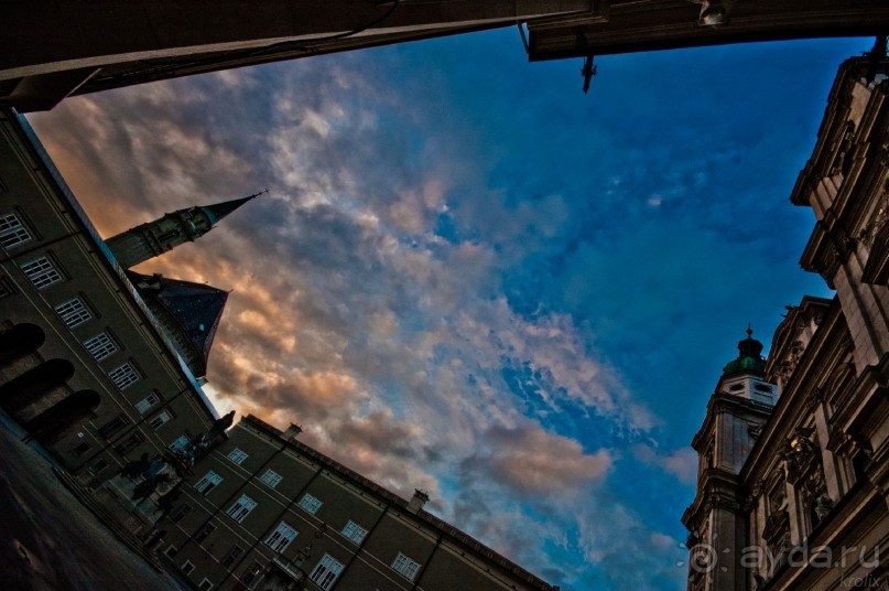 Зальцбург в картинках. Альпы, Зальцах, Кафедральный собор, замок (Цикл 1 "Новогодние иголки", №13)