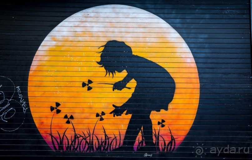 STREET ART В ЛОНДОНЕ В НОЯБРЕ 2016 В РАЙОНЕ ALDGATE EAST