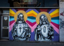 STREET ART В ЛОНДОНЕ В НОЯБРЕ 2016 В РАЙОНЕ ALDGATE EAST