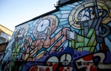 STREET ART В ЛОНДОНЕ В НОЯБРЕ 2016 В РАЙОНЕ ALDGATE EAST