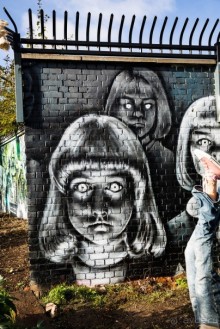 STREET ART В ЛОНДОНЕ В НОЯБРЕ 2016 В РАЙОНЕ ALDGATE EAST