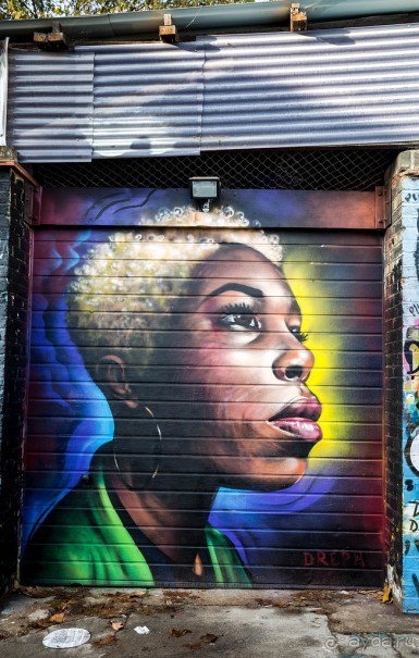 STREET ART В ЛОНДОНЕ В НОЯБРЕ 2016 В РАЙОНЕ ALDGATE EAST