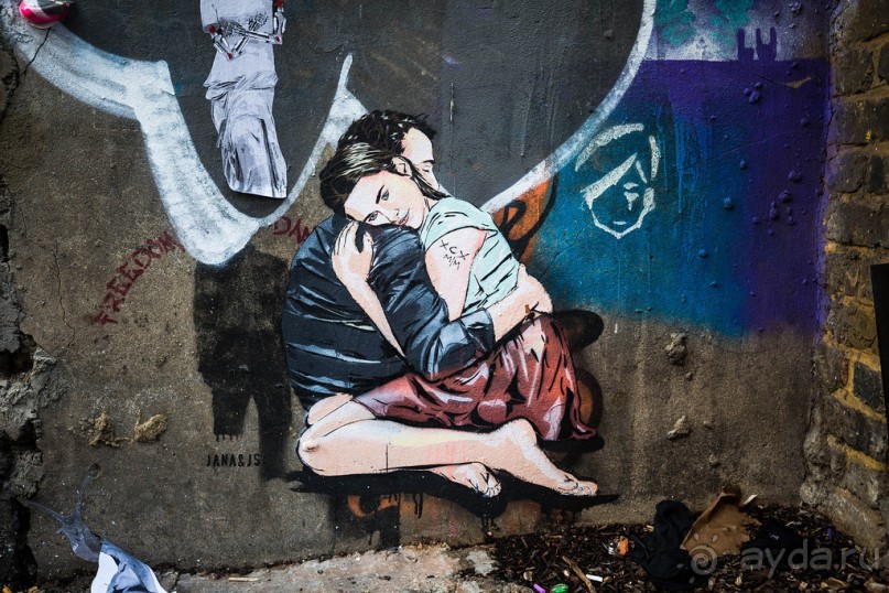 STREET ART В ЛОНДОНЕ В НОЯБРЕ 2016 В РАЙОНЕ ALDGATE EAST