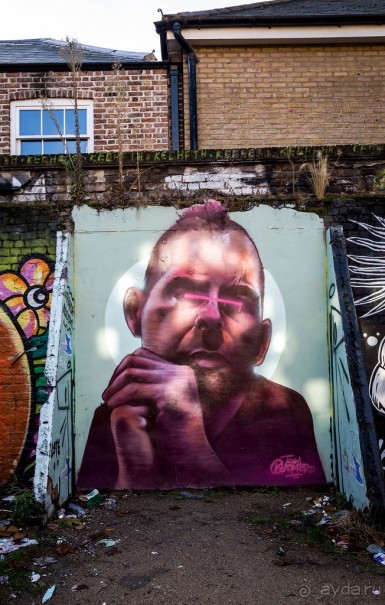 STREET ART В ЛОНДОНЕ В НОЯБРЕ 2016 В РАЙОНЕ ALDGATE EAST
