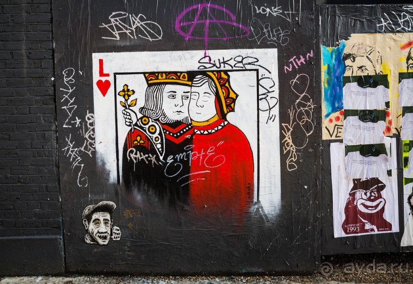 STREET ART В ЛОНДОНЕ В НОЯБРЕ 2016 В РАЙОНЕ ALDGATE EAST