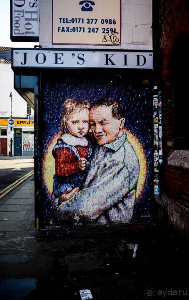 STREET ART В ЛОНДОНЕ В НОЯБРЕ 2016 В РАЙОНЕ ALDGATE EAST