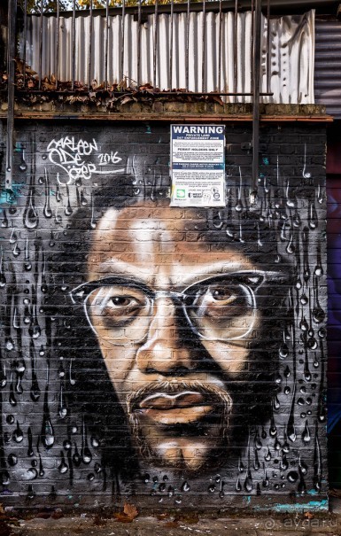 STREET ART В ЛОНДОНЕ В НОЯБРЕ 2016 В РАЙОНЕ ALDGATE EAST