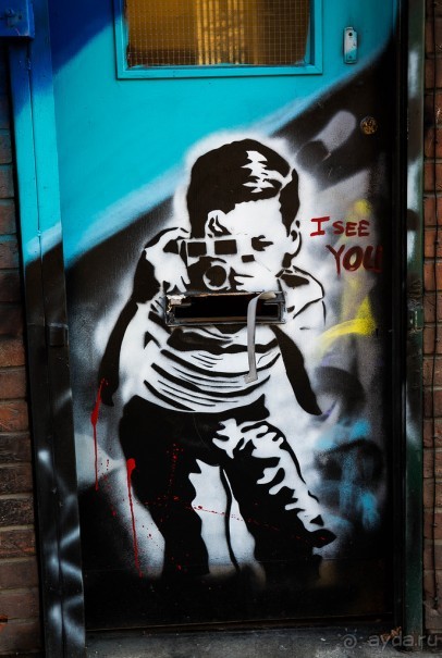 STREET ART В ЛОНДОНЕ В НОЯБРЕ 2016 В РАЙОНЕ ALDGATE EAST