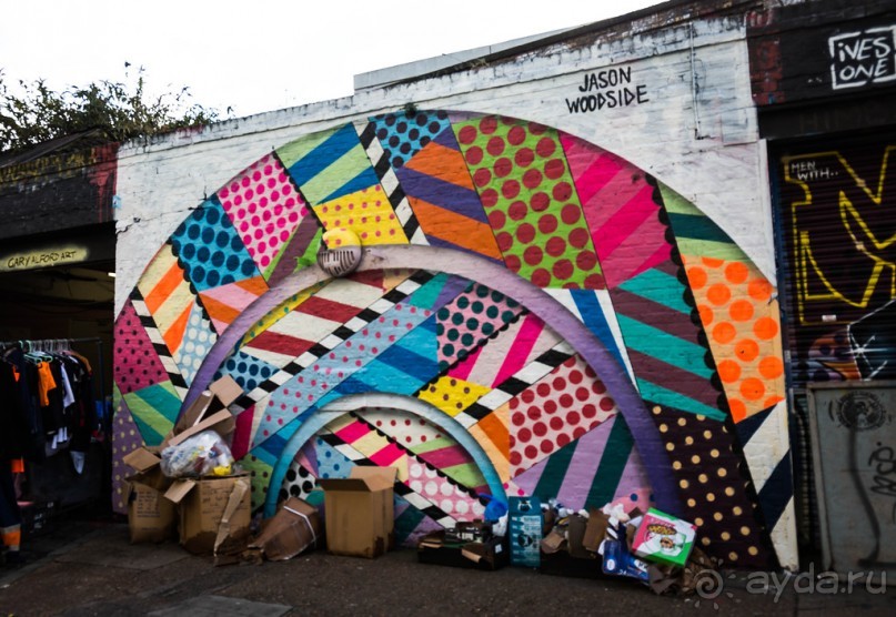 STREET ART В ЛОНДОНЕ В НОЯБРЕ 2016 В РАЙОНЕ ALDGATE EAST