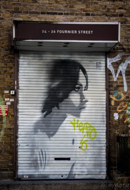 STREET ART В ЛОНДОНЕ В НОЯБРЕ 2016 В РАЙОНЕ ALDGATE EAST