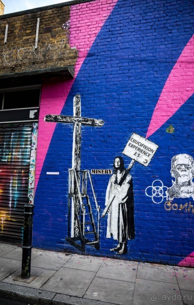 STREET ART В ЛОНДОНЕ В НОЯБРЕ 2016 В РАЙОНЕ ALDGATE EAST