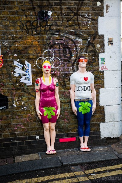 STREET ART В ЛОНДОНЕ В НОЯБРЕ 2016 В РАЙОНЕ ALDGATE EAST