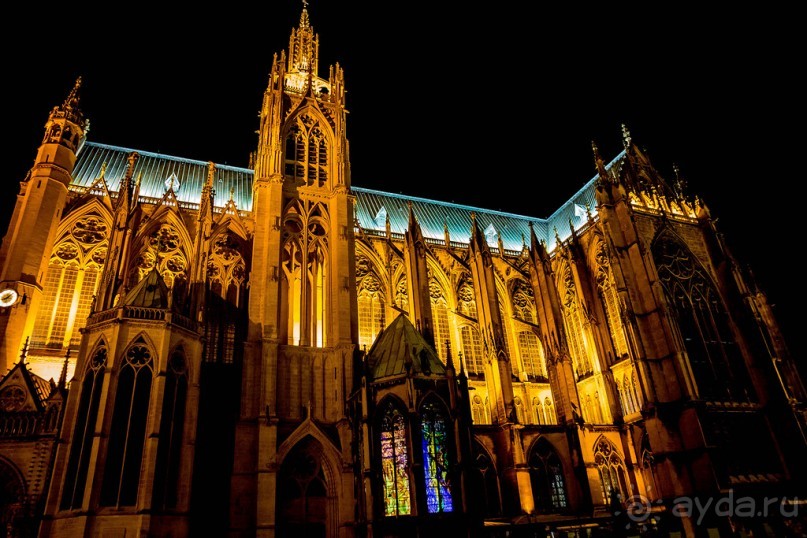 METZ, ФРАНЦИЯ - ПРОГУЛКА НОЧЬЮ