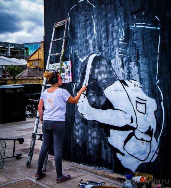 СТРИТ АРТ В КАМДЕНЕ, ЛОНДОН В ИЮЛЕ 2015