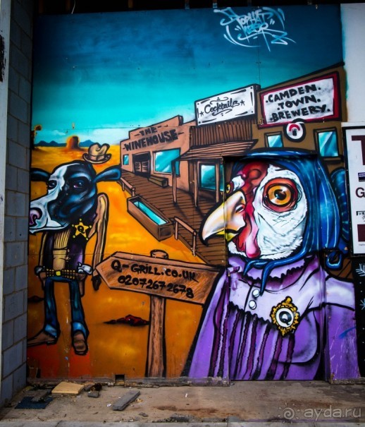 СТРИТ АРТ В КАМДЕНЕ, ЛОНДОН В ИЮЛЕ 2015