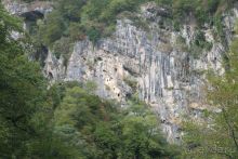 Скальный монастырь в горах Абхазии.