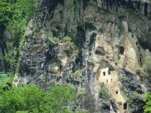 Скальный монастырь в горах Абхазии.