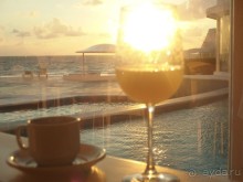 восход на завтраке в ресторане