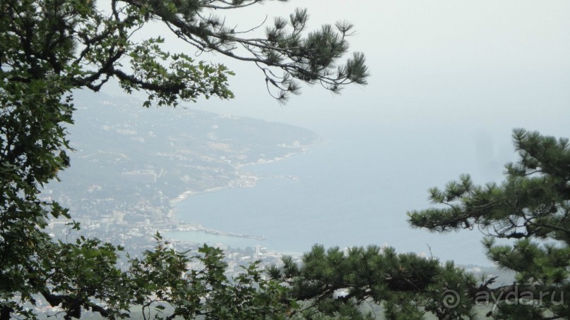 Вид на Ялту по дороге на Ай-Петри