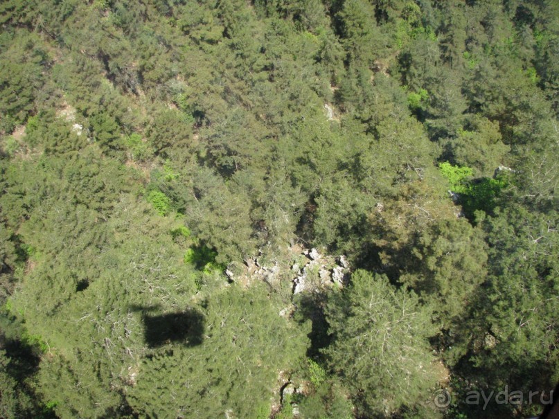 Внизу тень от "автобуса на веревочке"