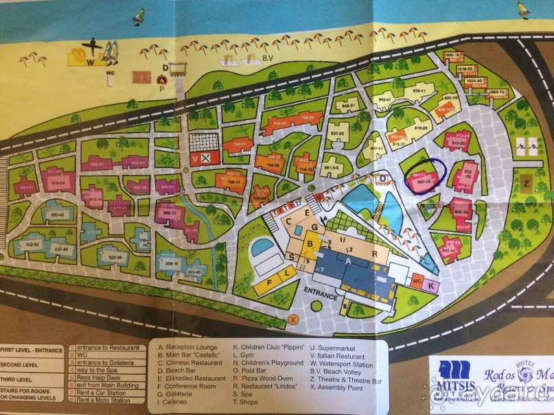 Карта отеля