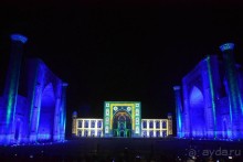 СВЕТОВОЕ 3D-ШОУ ПРОШЛО НА ПЛОЩАДИ РЕГИСТАН САМАРКАНДА