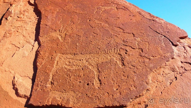 Намибия. Африка. Наскальные рисунки. 