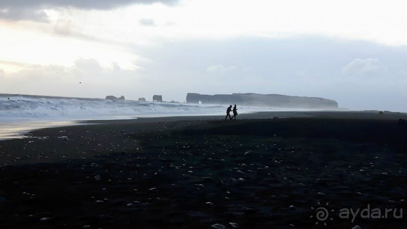 Исланди. Чёрный пляж.