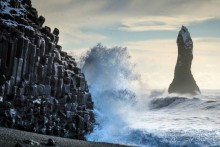 Исланди. Чёрный пляж.