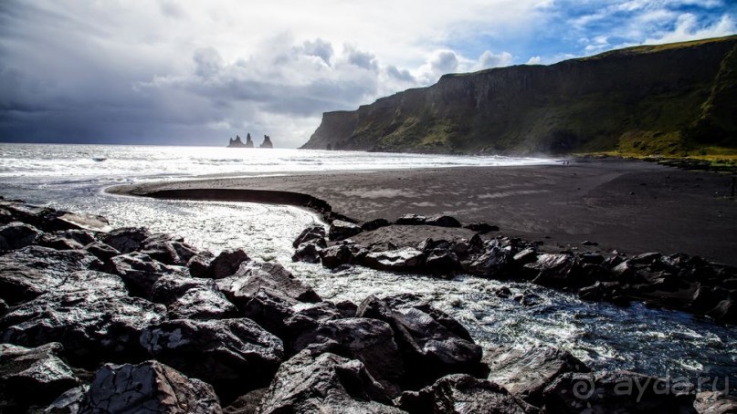 Исланди. Чёрный пляж.