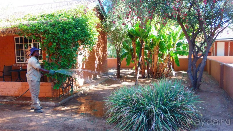 Намибия. Африка. Оазис в пустыне - oтель Дамара Мапанe Лодж. 