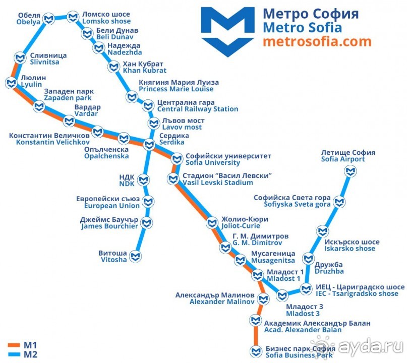 Дорога в Банско

Добирался общественным транспортом. Приехал в аэропорт в 12, полдень. Метро находится в отдельном здании, при выходе из аэропорта налево, синяя буква М. Билет можно купить сразу на входе в метро, автомат стоит слева, в 10 метрах от входа. Билет стоит 1.6 лева. Нам нужна станция Сердика, где нужно сделать переход на линию 2, а там нужно ехать до централна жд станция. Ждал поезда 10 минут, поезд идёт петлей, сначала по красной, потом по синей, я сначала хотел выйти на Сердика, но "проспал" станцию, в результате поехал все около 20 станций, это заняло минут около 50.

Автостанция находится в пару сотен метров от ЖД.  На метро станции ЖД везде указатели на автостанцию, в конце туннеля на лево.  Вход в станцию с обоих сторон здания. Я бронировал билет в интернете, centralnaavtogara.b.g надо подойти к "информации" и вам выдадут ваш билетик. Напротив автовокзала находится жд станция на углу которой имеется магазин Билла, его жёлтая вывеска будет видна, если идти с автовокзала. Ехал в Банско на 14.00, 16 лев, автобус был заполнен на треть. Наверное потому что воскресенье. С автобусной остановки в Банско до центра идти около 30 мин, но лучше взять такси airportburgastransfer.r.u  , прогулка вдоль оживленного шоссе, не из прятных.