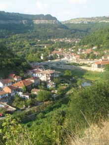 Царевец.вид сверху на город