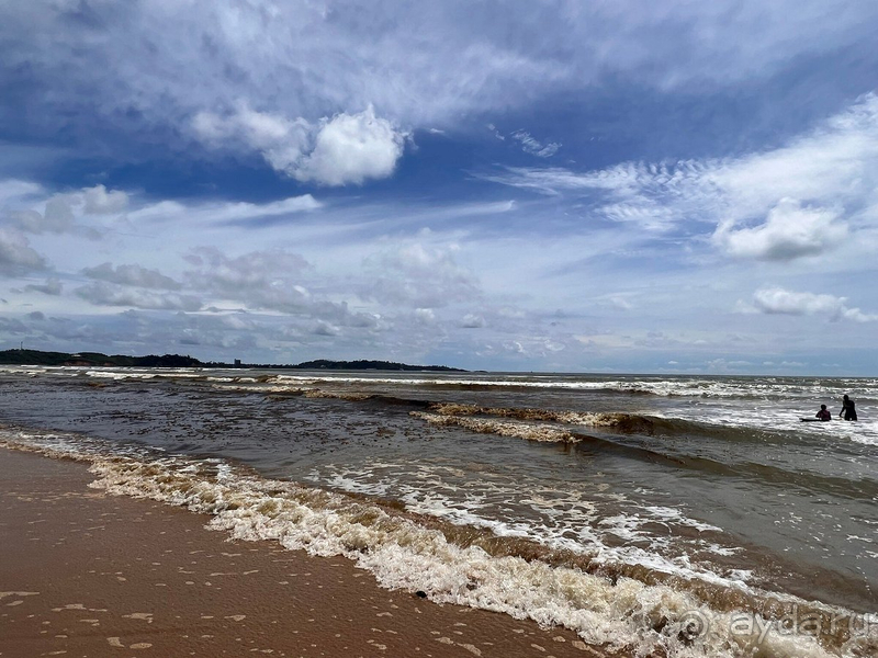 Отель отличный, пляж не для купания!