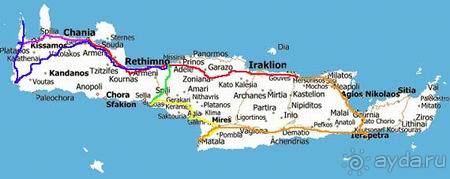 По Криту на машине