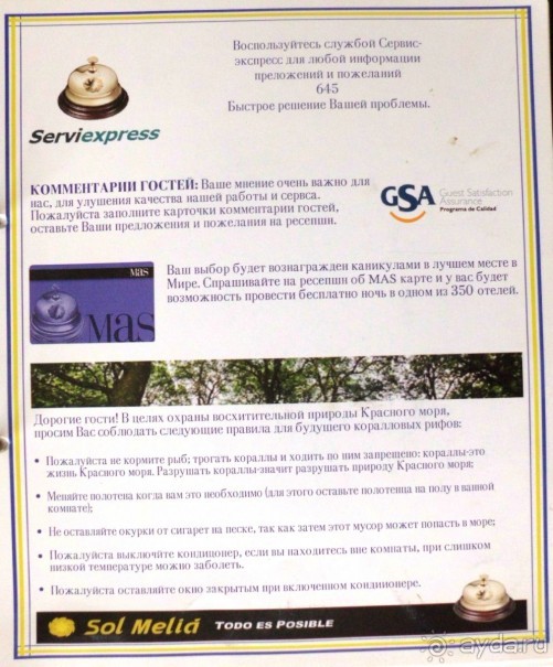 Melia Sinai 5* - хороший вариант для зимнего отдыха